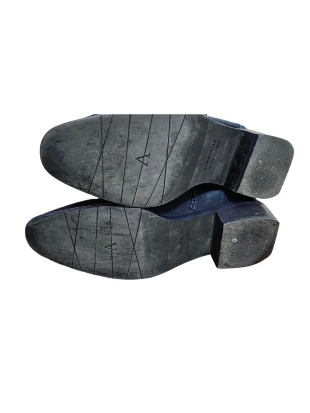 Aquatalia Italy Navy Blue Suede Ankle Boots Women’s 8 Waterproof Sock Booties